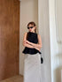 Women Chic Peplum Tops With A-Line Skirts Sets